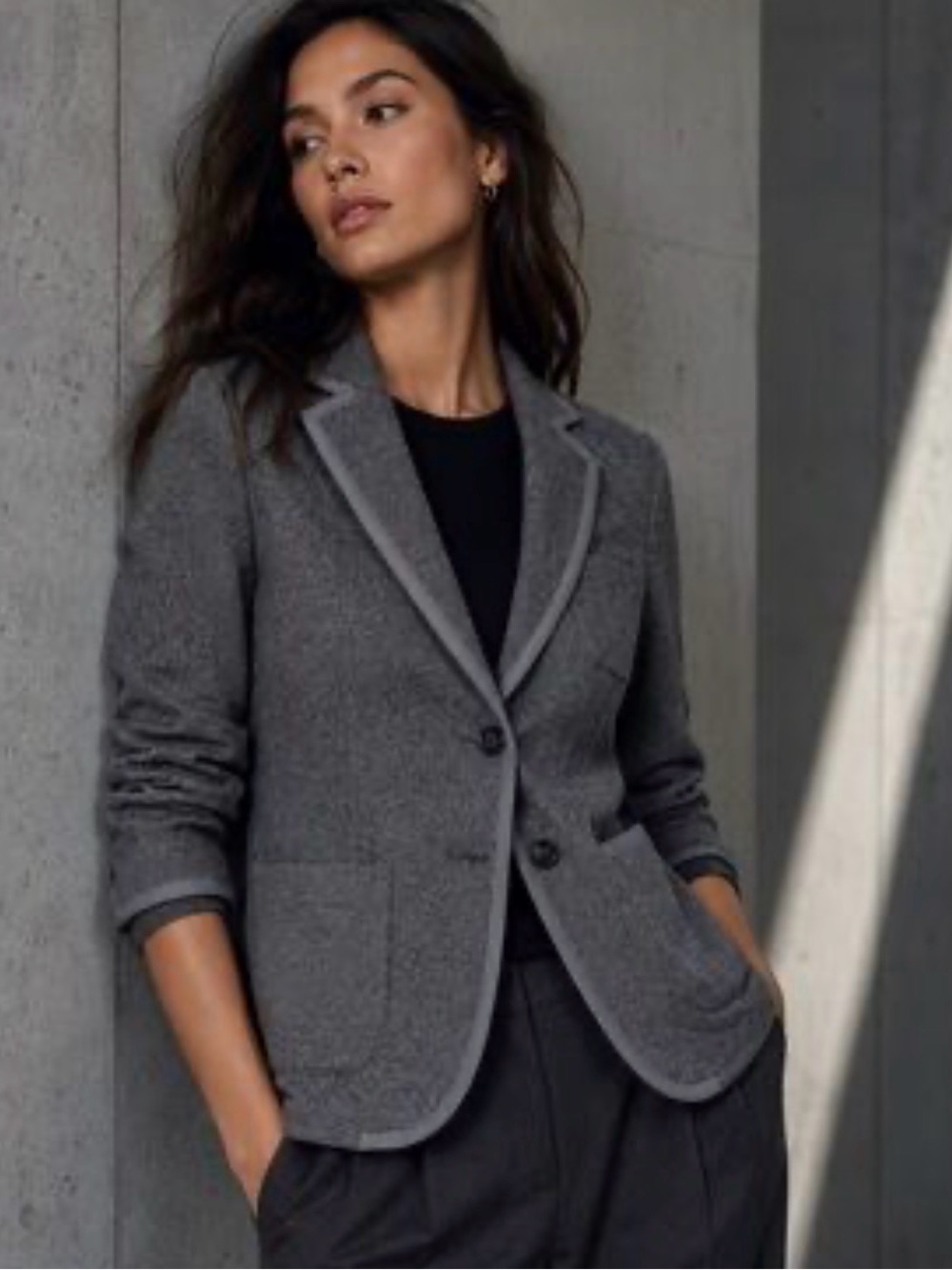 Banana Republic Gray Tailored Women's Blazer